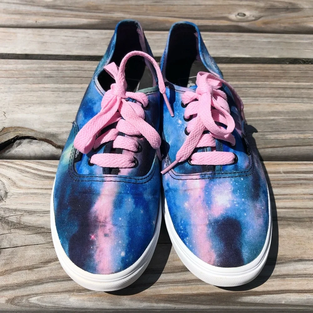 - Vans Sz 8 Cosmic Galaxy NEW Pink Laces! EUC!